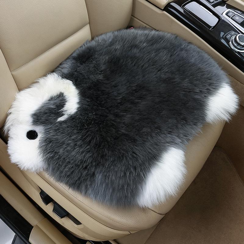 XY Long-Haired Lamb Wool Winter Car Seat Cushion - Warm, Simple Interior Accessory