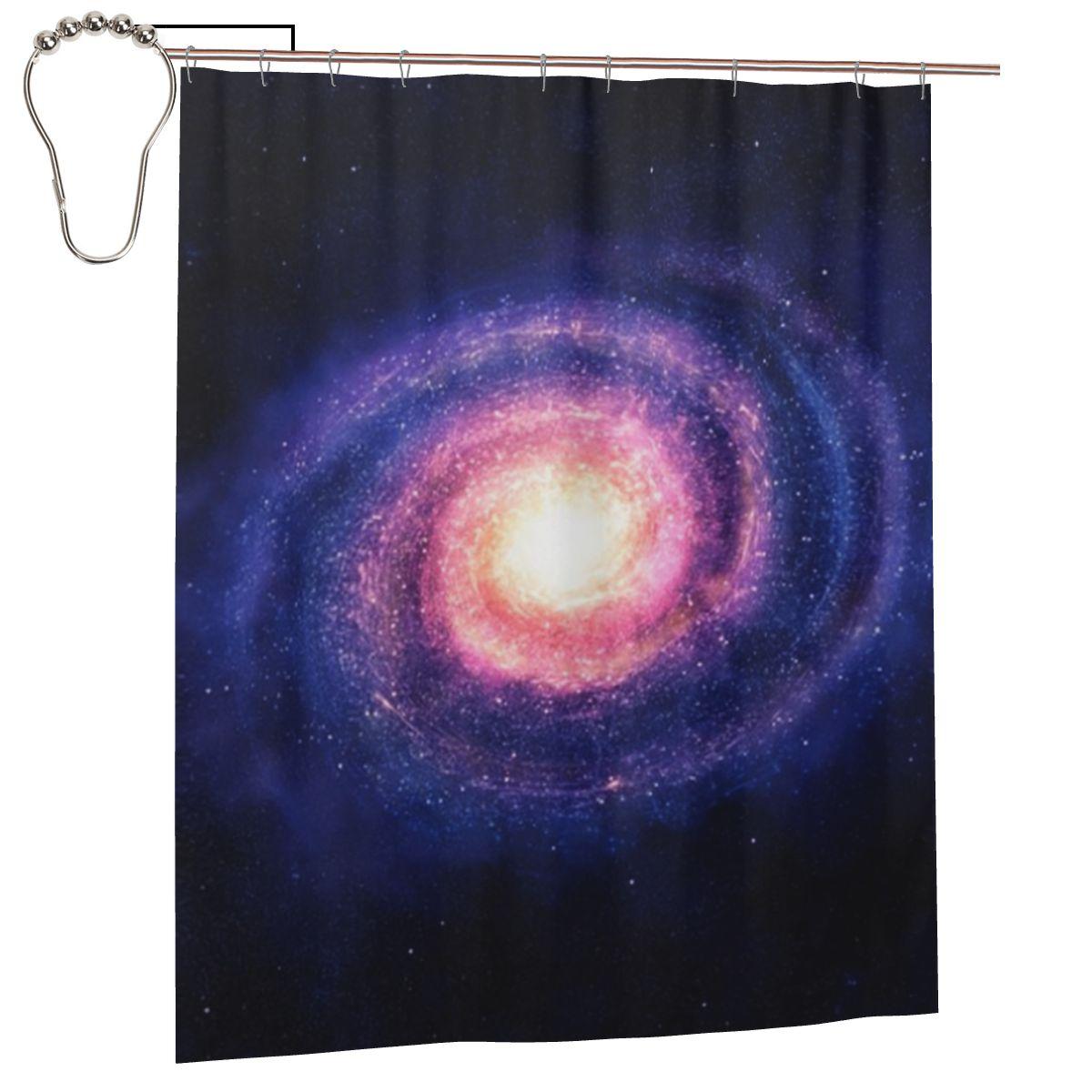 

Cloak Galaxy Universe Planets Shower Curtain Bathroom Polyester Waterproof Bath Curtains With Hooks W60H190(CM)-1 Pcs