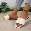 Fashion Summer Slippers for Women Flip Flops Flats New Pleated Slippers Women Sandals Elegant Comfortable Slip on Shoes Big Size 36-43