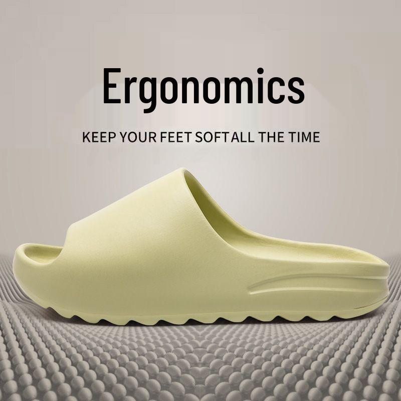 2024 Korean Influencer Trend Thick Sole Flip Flops for Couples - Stylish Indoor Bathroom Slippers