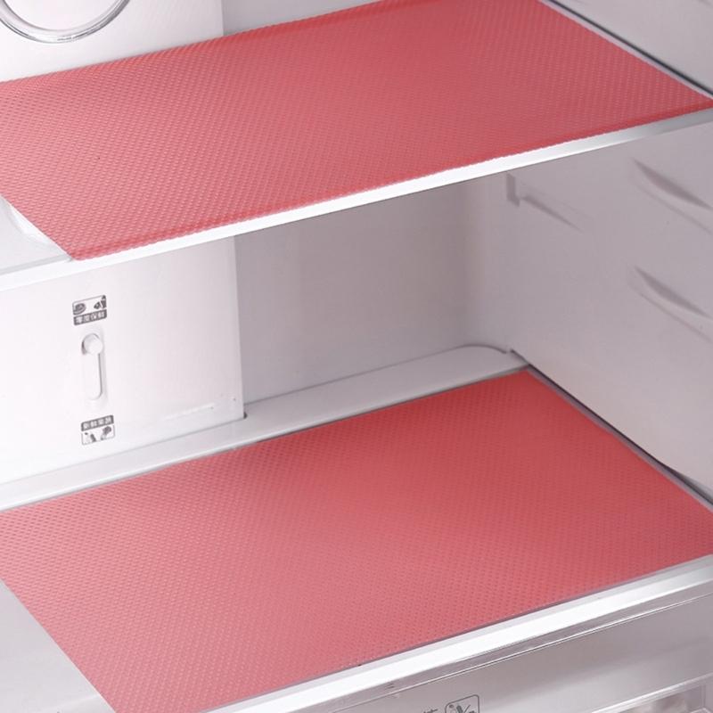 4Pieces Customizable Mat AntiSlip Refrigerator Shelf Liner Pad EVA Kitchen Cabinet Mats Easy to Clean and Waterproof