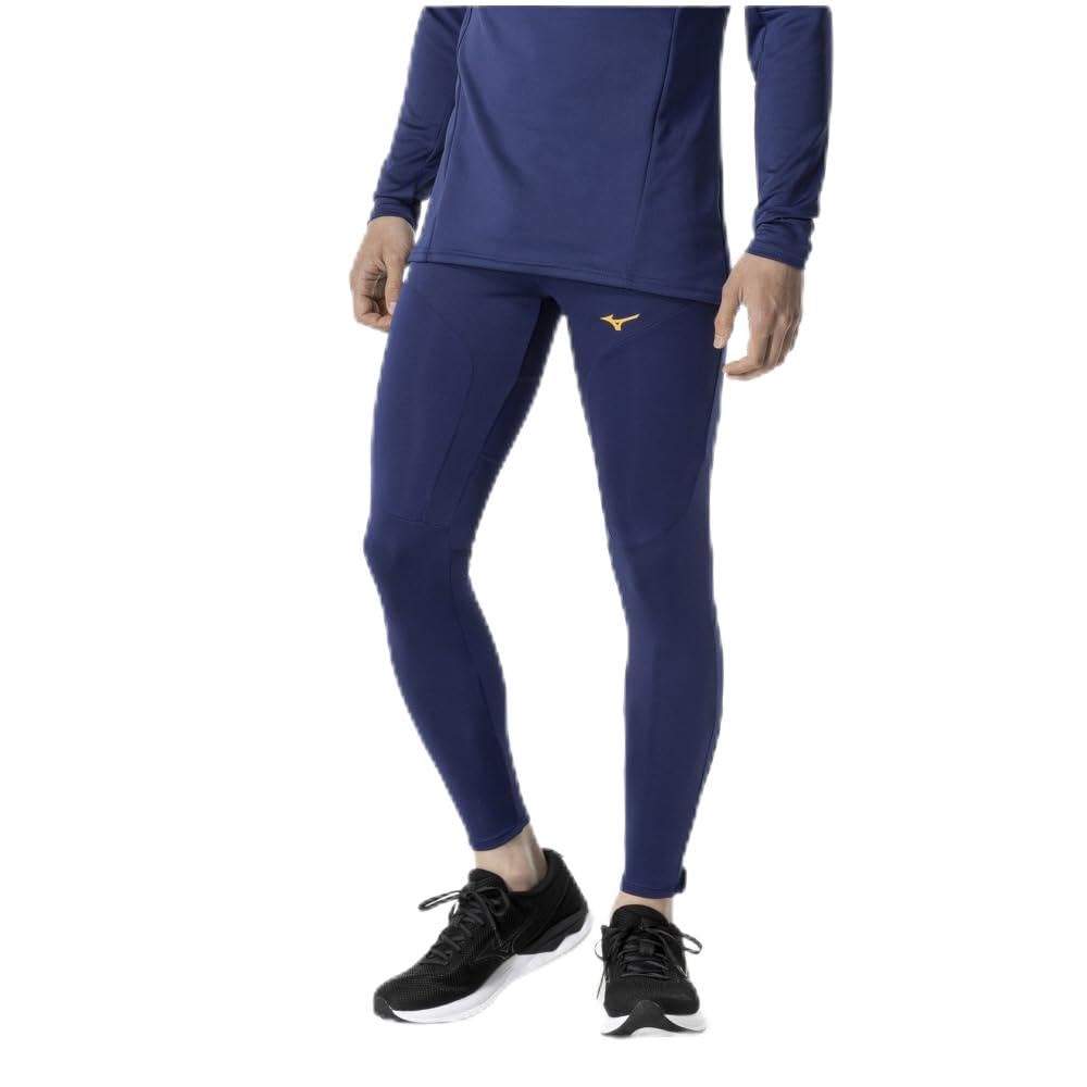 

Mizuno Running Wear Thermal Charge Tights Rest Recovery Reflective Print J2MBB501 Estate Blue Men s