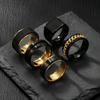 Stainless Steel 5-Piece Chain Matte Decompression Ring Set for Men & Women - Perfect for Daily Wear & Festival Gifts