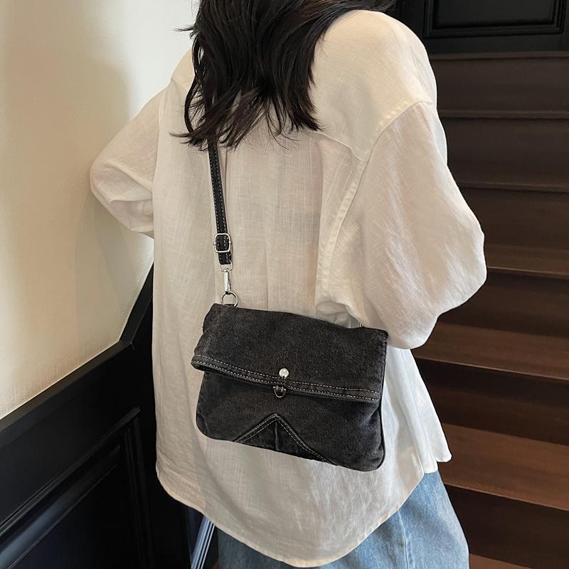 Denim Shoulder Bag Large Capacity Messenger Bag Women's Messenger Bag
