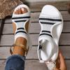 Women's Platform Comfort Casual Sport Sandals 2025 Open Toe Mesh Cloth Breathable Soft Sole Anti-slip Wear-resistant Flat Shoes