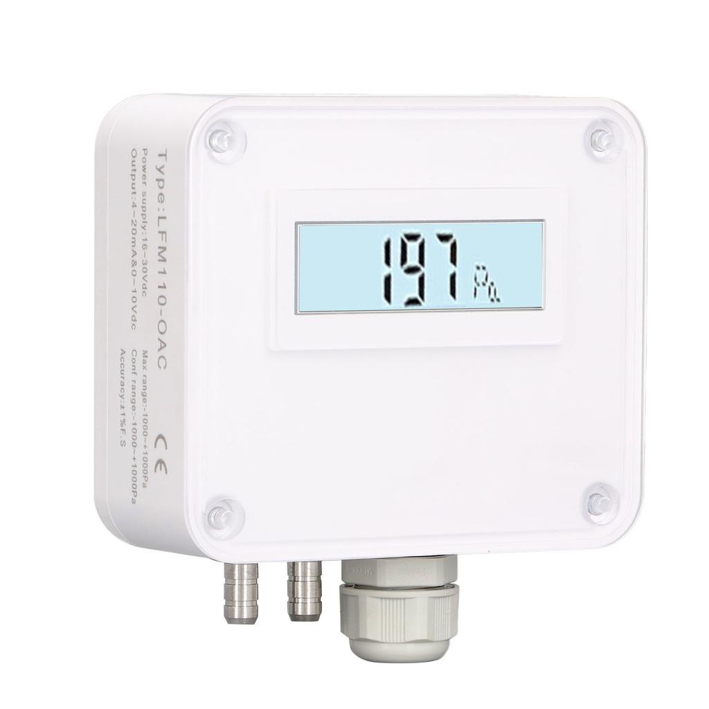 Micro Differential Pressure Transmitter Intelligent Digital Display Air Pressure Monitor Sensor