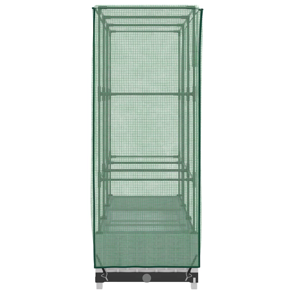 Vidaxl Raised Planter With Greenhouse, Rattan Look, 120X40X123 Cm