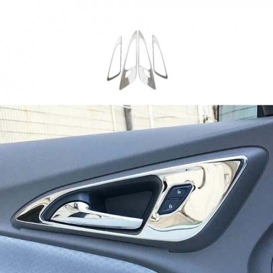 4PCS Chrome Steel Handle Cover Trim Inner Door For Chevrolet Malibu 2016-2021