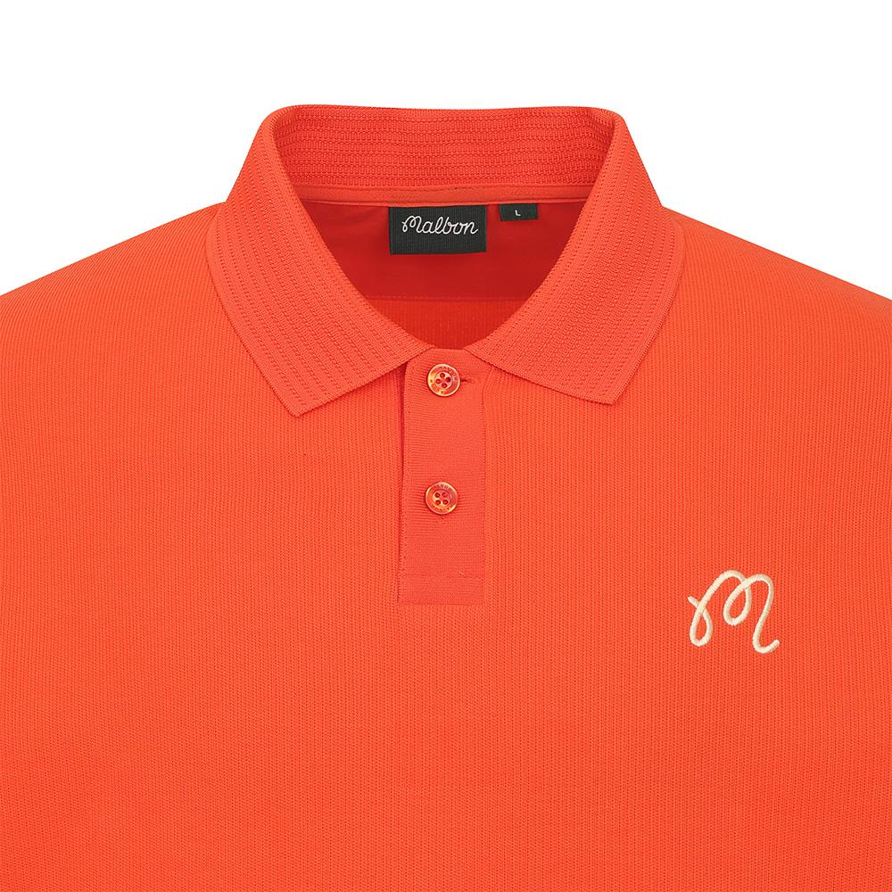 MALBON GOLF M Premium Cotton Daily Fit Polo Shirt Red (Man)