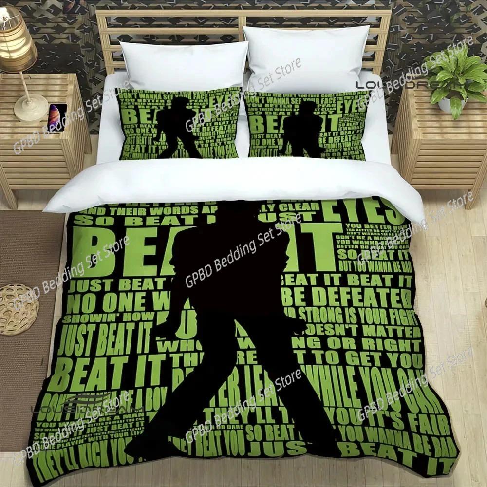 3D Print Michael Jackson Bedding Set Duvet Cover Comforter Bed Set Quilt Cover Pillowcase King Queen Twin Size