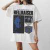 Streetwear Womens Hellraiser Horror Movie Vintage TShirt Unisex Cotton Tee Unisex Top Casual Trend Loose Harajuku ONeck