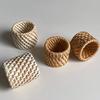 Yousheng Rattan Woven Napkin Ring Handmade Rustic Napkin Ring Reusable Napkin Holder Table Decor for Wedding Party Everyday Use