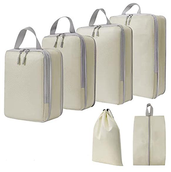 Compressible Travel Storage Bag Set: Large Capacity Suitcase Organizers & Digital Accessories