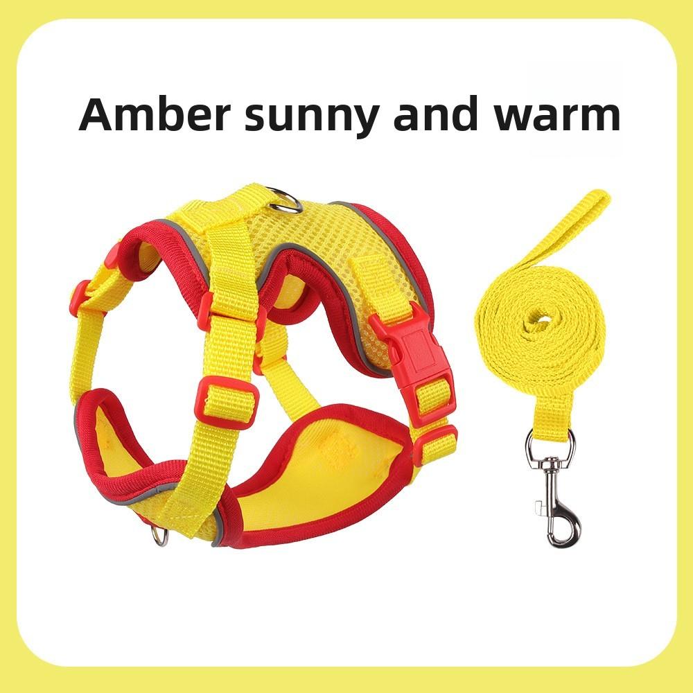 

Dog Harness Collar With Durable Polyester For Outdoor Training And Active Pets S жовтий