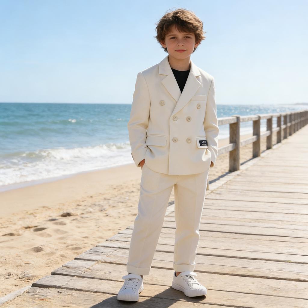 Suit for Boys Fall Casual Children School Uniform Outfits Handsome Kids Host Performance Costume 2-12Y Boy Birthday Blazers Set