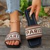 Fashion Women Slippers Fashion Classic Simplicity Sandals New 2025 Slippers Cloth Cover Letter Outdoor Casual Flat Shoes Slides Women