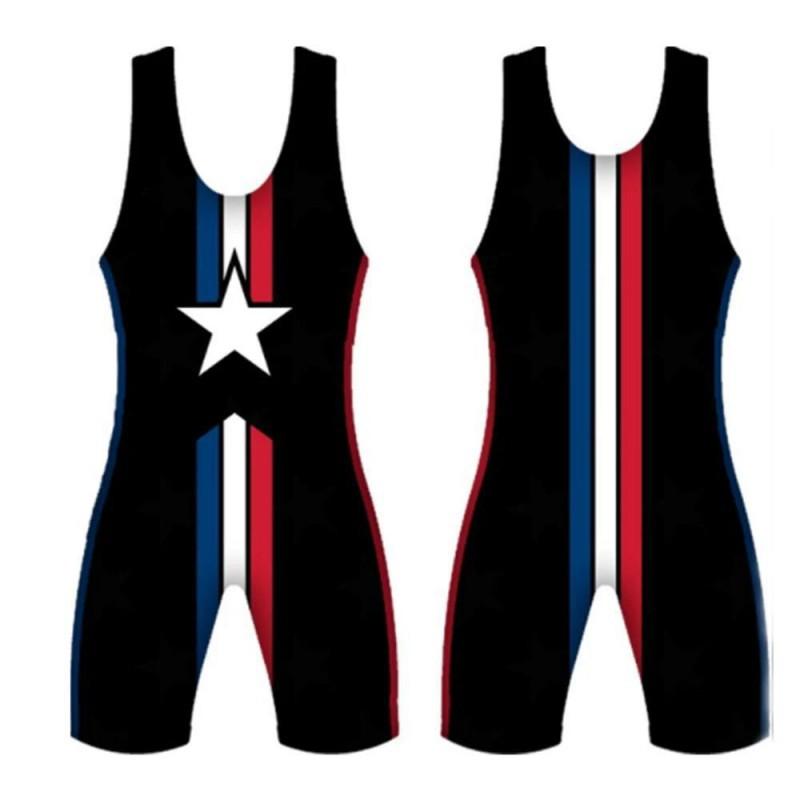 

American Wrestling One-piece Suit Tights Professional Triathlon Skinsuit Men s High-elastic Sleeveless XL-China