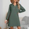 Women's Fashionable Long-sleeved Straight-leg Loose Base Dress