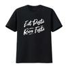Zabawna Bawełniana Koszulka Męska Eat Pasta Run Fasta dla Miłośników Jedzenia i Aktywnego Stylu Życia Codzienna Lekko