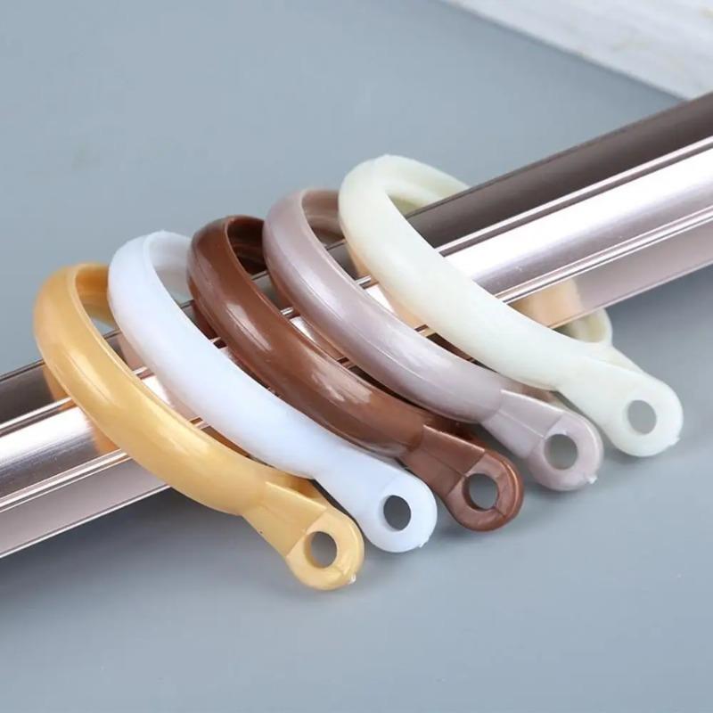 30Pcs Classic Style PP Curtain Rings with Eyelet - Durable, Rust Resistant, Solid Construction for Curtain Rods