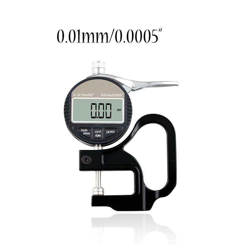

Digital Micrometer Thickness Gauge Width Measuring Tool Electronic Thickness Gauge Measure Paper Fabric Thickness 12.7mm