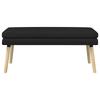 Double Layer Bench Black 110 x 40 x 47 cm Fabric