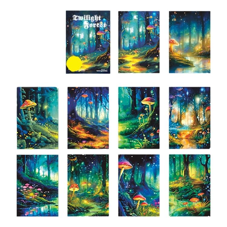 

10 Sheets Landscape Sticker Decorative Sticker Scrapbook Sticker Forests Series Sticker for Craft Decoration