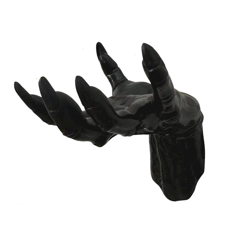 Fake Hand PVC Demon Hand Wall Mounted Creepy Design Ghost Claw Matte Finish Solid Body Spooky Prop Photo Background