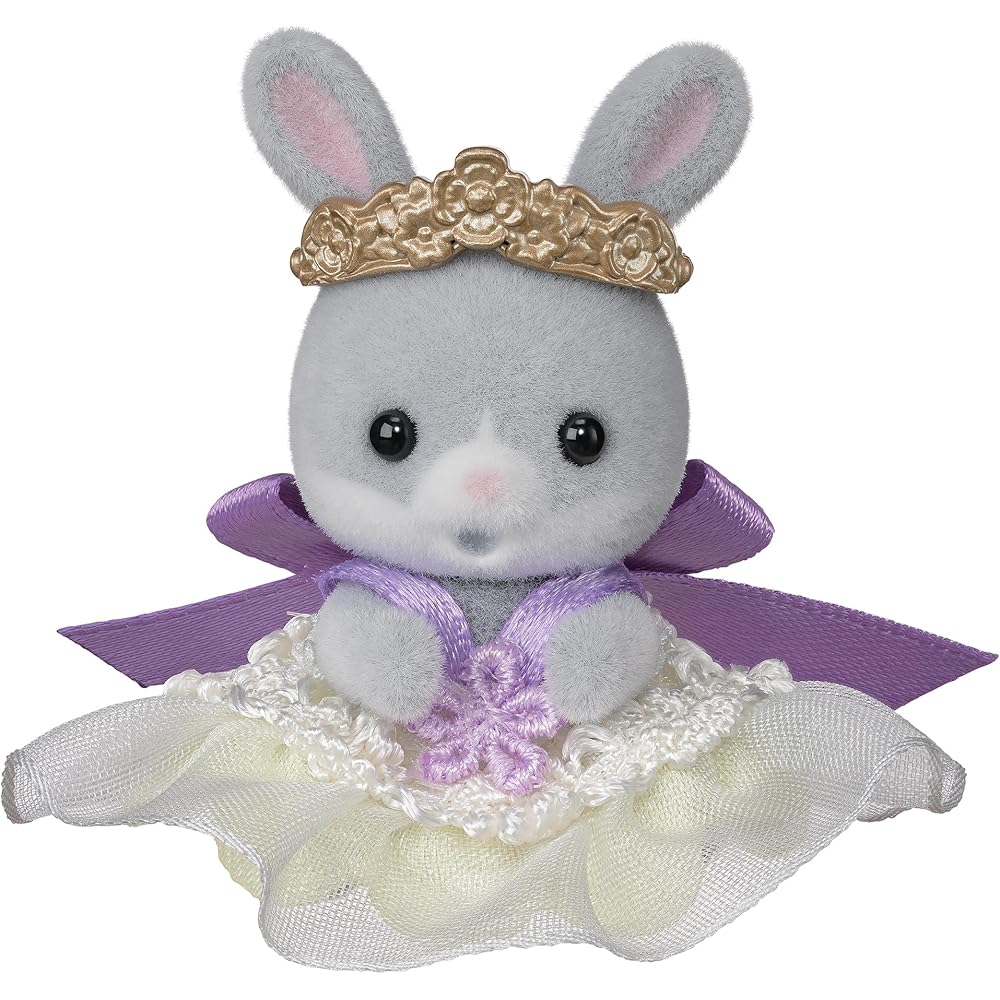 Sylvanian Families Floral Egg Rabbit Doll Toy for Dollhouse 8 Years and Up