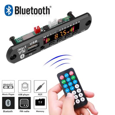Scheda di decodifica MP3 WMA senza fili Bluetooth 5V 12V USB TF FM Radio Modulo audio lettore MP3 per schermo a colori per auto con telecomando