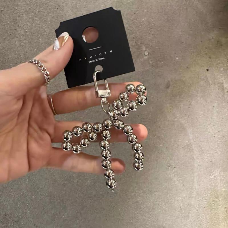 Pearls Bowknot Phone Pendant Key Chain Elegant Keychain Pendants for Handbag Keychain Cute Bowknot Crafting Decoration