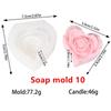 3D Love Rose Silicone Soapr Molds DIY Wedding Valentine's Day Heart Rose I Love U Silicone Soap Candle Mold Craft Art Candle