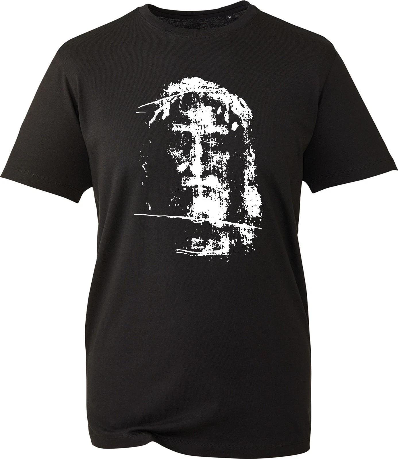 

Shroud of Turin Jesus Christ Face Mens T-Shirt Happy Easter Christmas Gift Tee S