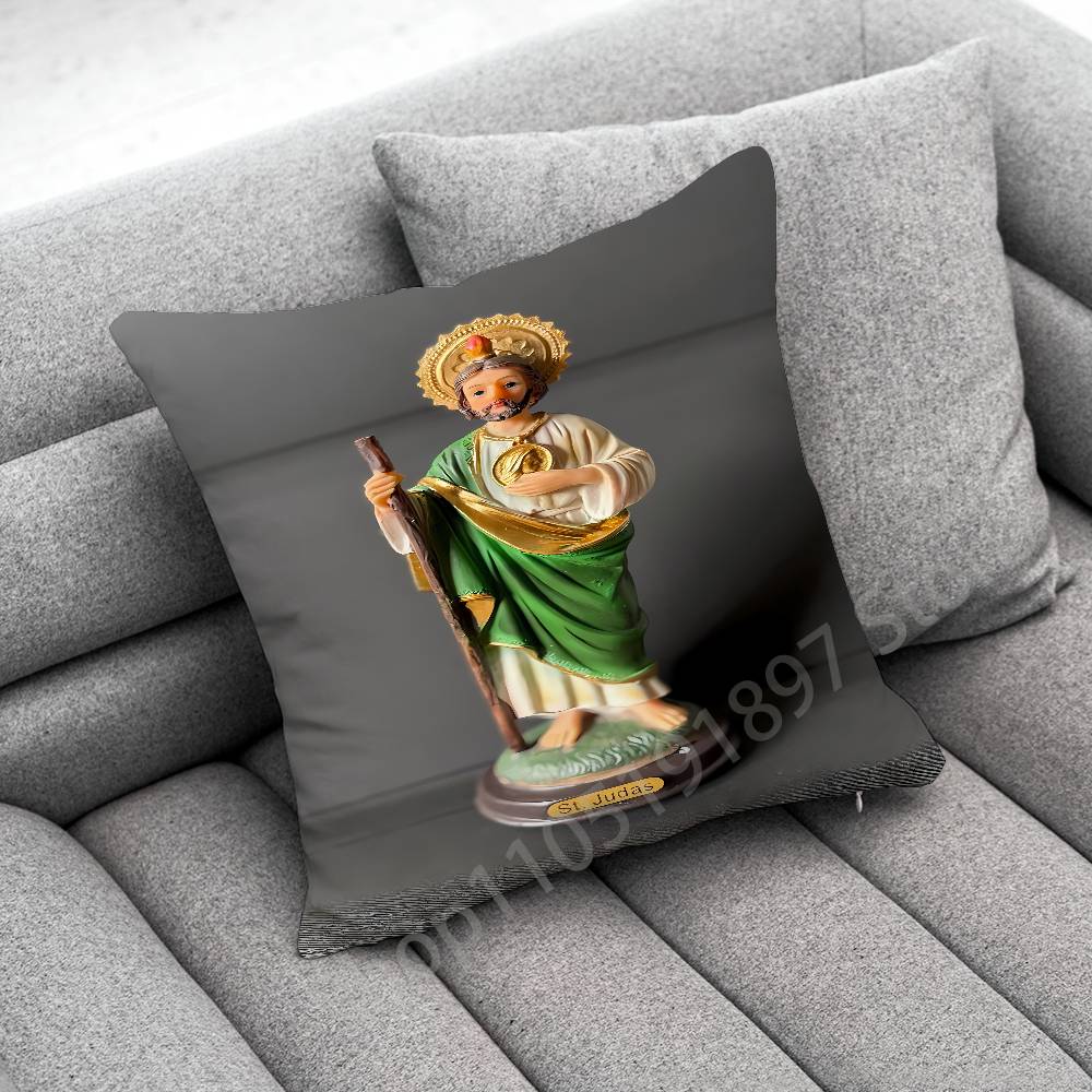 Marble San Judas Tadeo Throw Pillow Case For 55x55cm 40x40cm 45x45cm 50x50cm 30x30cm Square Office Pillowship Cover