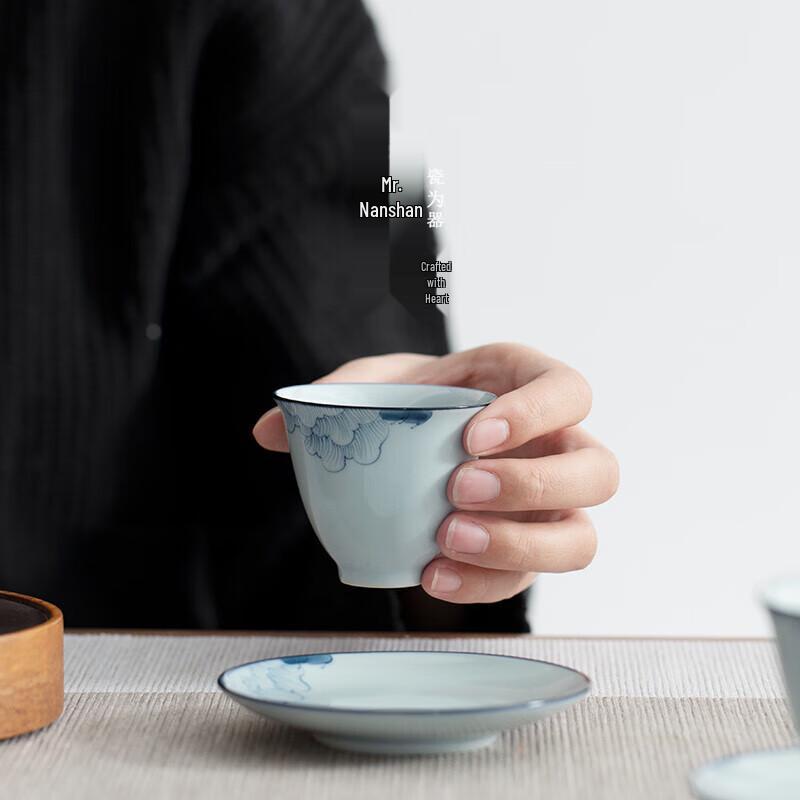 Nanshan Xiansheng Japansk Handmålad Keramisk Tekopp