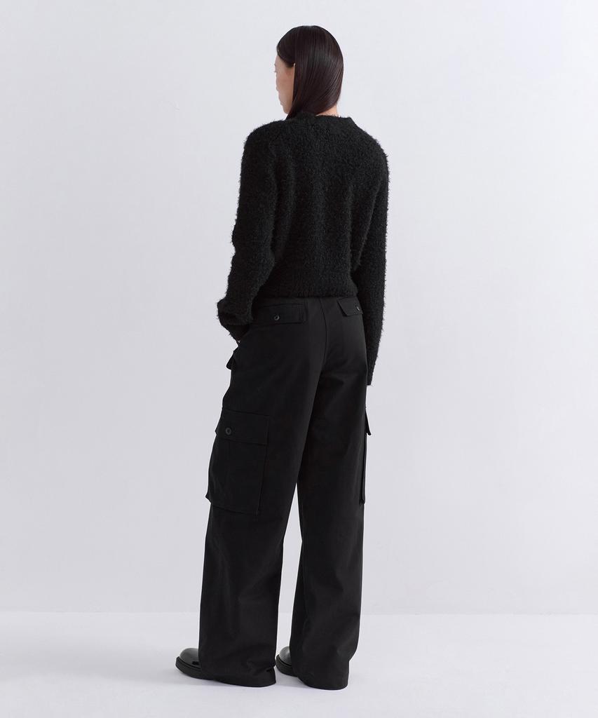 MUSINSA STANDARD WOMAN Women'S Herringbone Wide Cargo Pants [Black]
