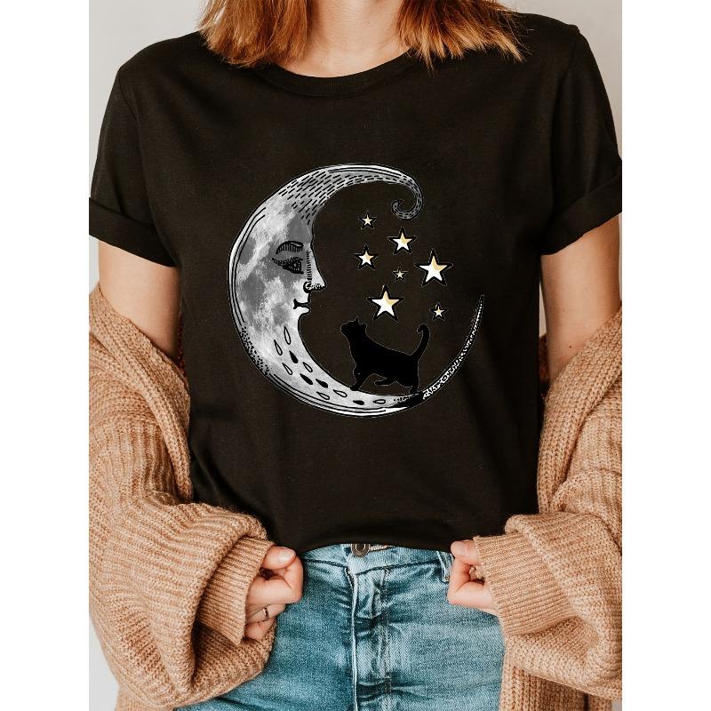 Women's Casual Short Sleeve Crew Neck Cotton , Soft Breathable Fabric, Machine Washable, All-Season Comfort for Casual Attire, Summer Fashion