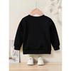 Cute And Wild Patterned Print Girl'S Round Neck Sweatshirt - Casual Creative Design, Stretchy Fabric