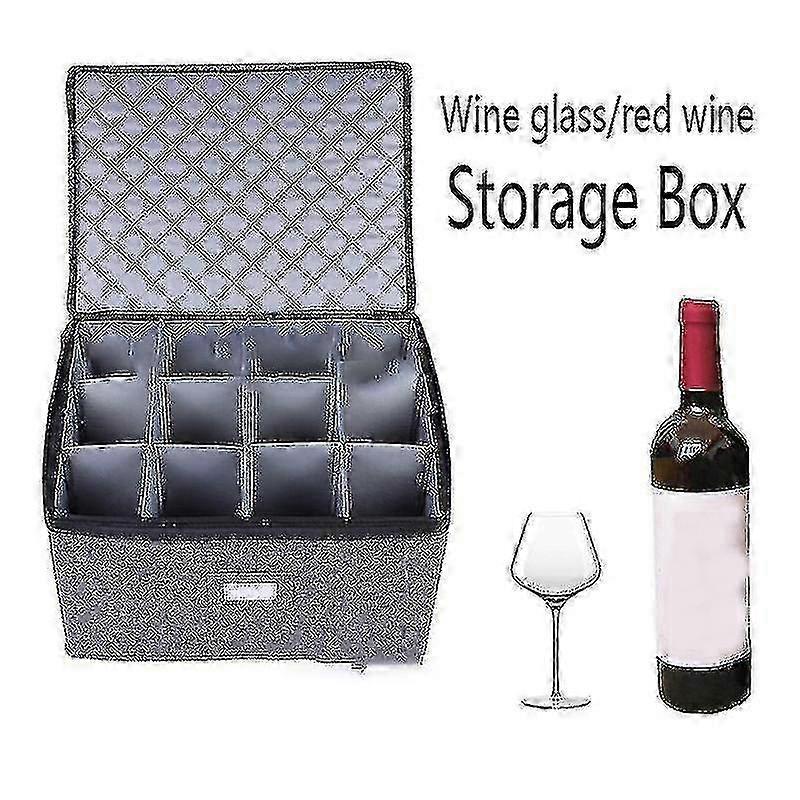 Wine Glass Storage Holds 12 Wine Glasses Or Wine Foldable Storage Box Can Also Be Used For Clothing Shlm