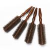 Barber Hair Round Roller Wood Hair Brush Boar Bristle Nylon Hair Comb Hairdressing Combs Round Paddle Brush Women Men Curly Hair