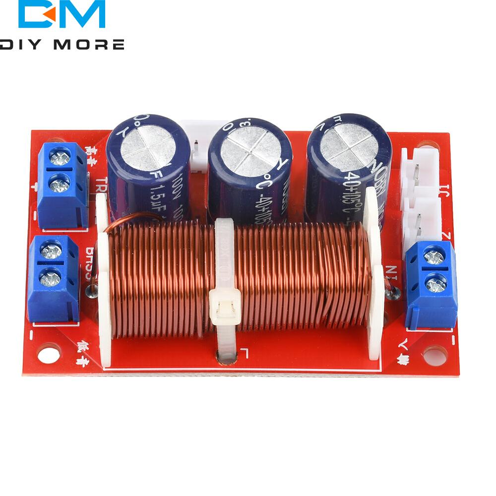 400W 2 Way Crossover Filters Module HiFi Speaker Modification Upgrade Board Full Range Treble Bass Adjustable Frequency