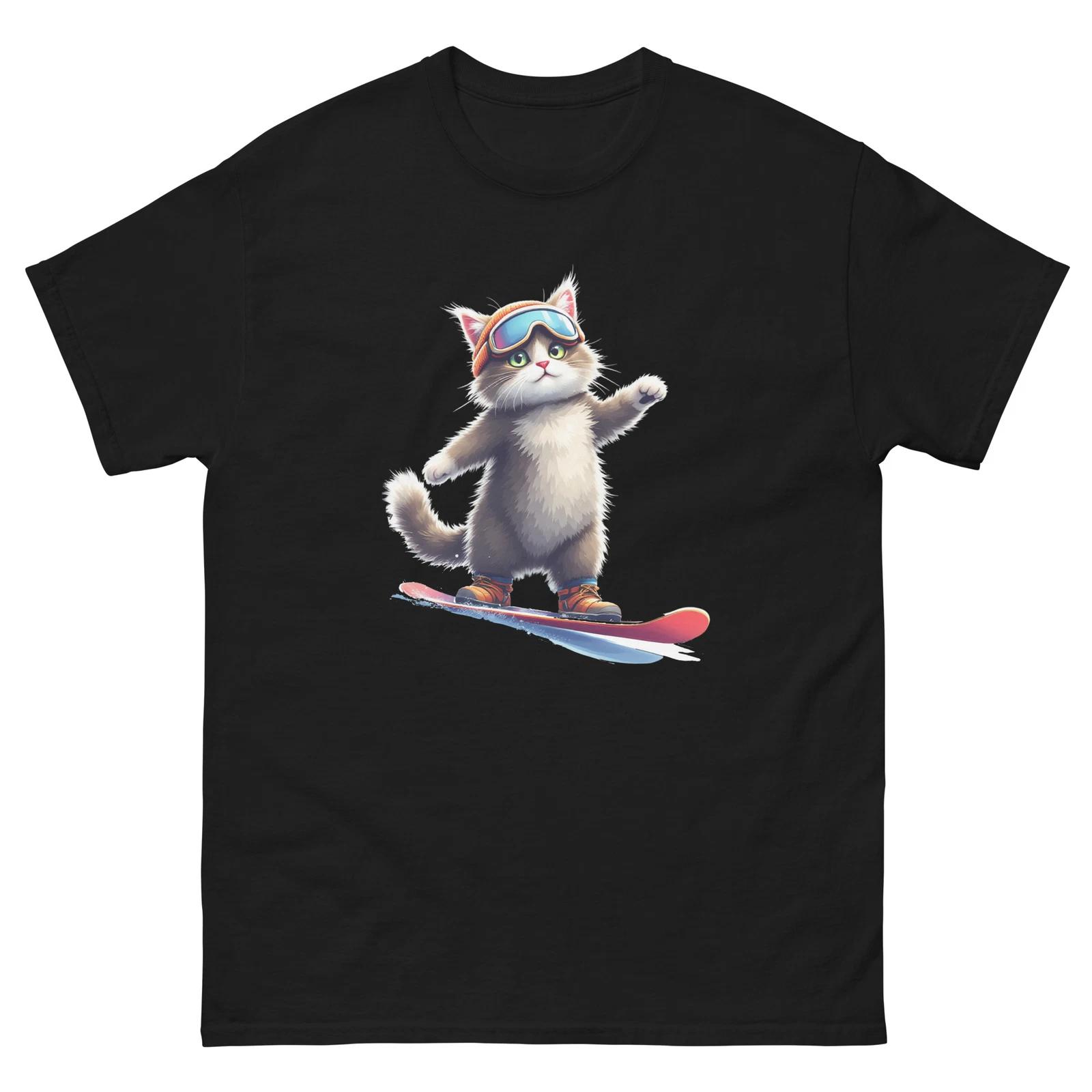 

Maine Coon Cat Snowboarding Fun Snowboarder T-Shirt 4XL