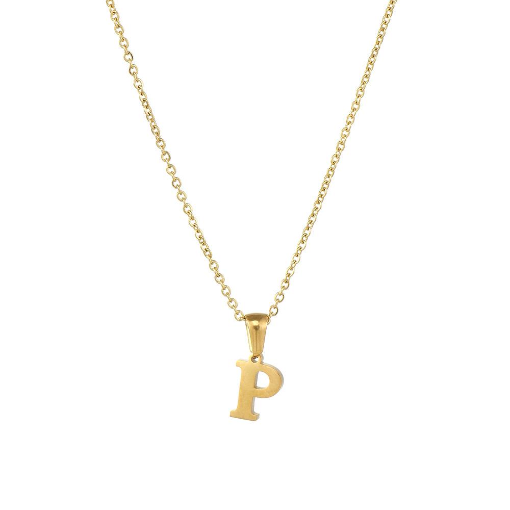 26 Letter Necklace Women's 18K Simple Fashion Non-fading Pendant Jewelry 2026