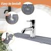 Kitchen Sink Splash Guard, Faucet Handle Drip Catcher Mat, Draining Mat behind Faucet, Water