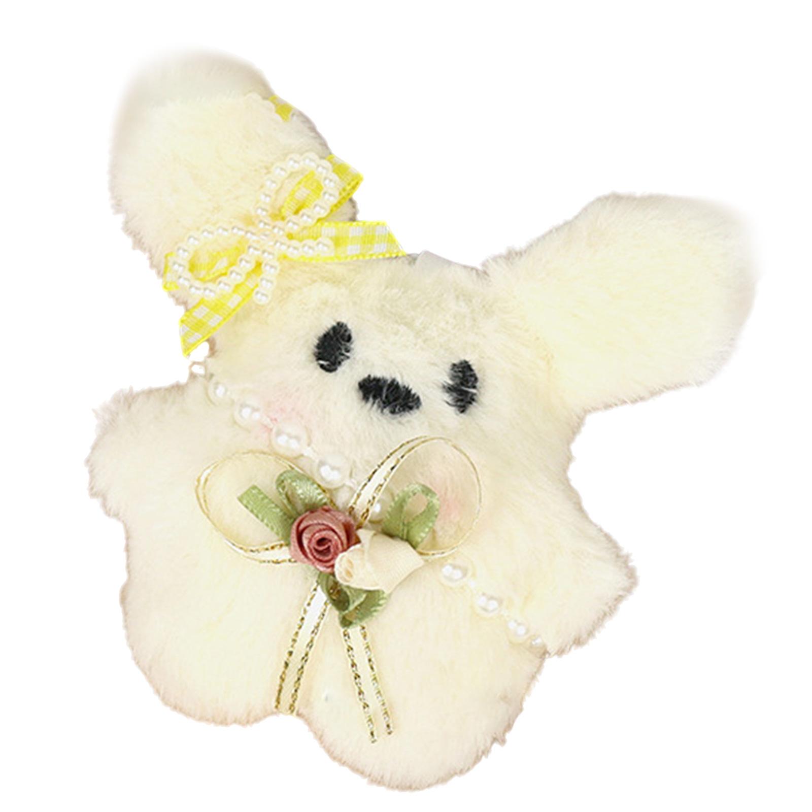 

Модный брелок в виде кролика, мягкий плюшевый пищащий брелок с животным, стильный кулон-подвеска для рюкзака, украшение для любителей моды 7