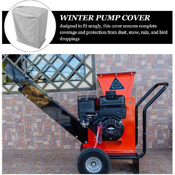 BESPORTBLE Woodchipper Shredder Mulcher Cover, Leaf Mulcher Cover Waterproof Oxford Cover Heavy-Duty Shredder Mulcher Cover for Garden Equipment