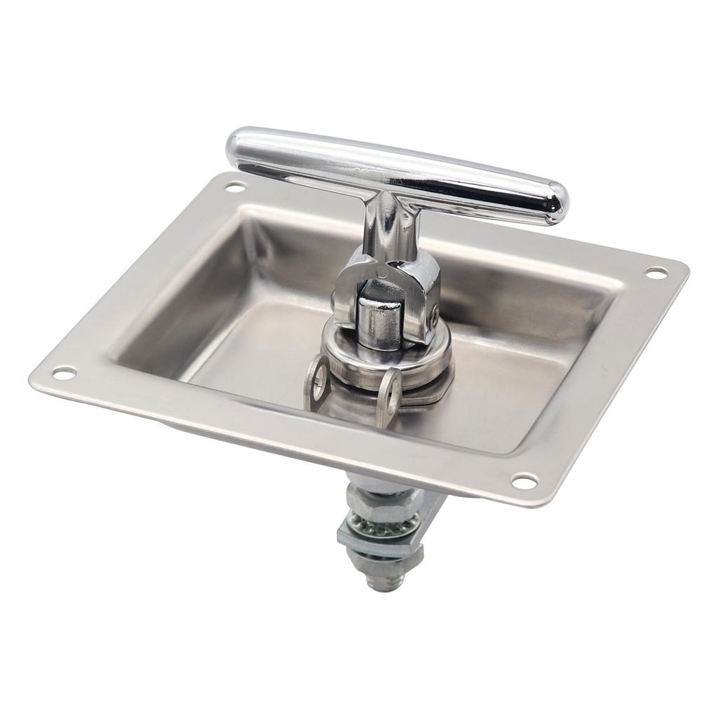 Multifunctional T Type Lock Latch with Foldable Handle for Boats Campers Truck Panel Trailer Secure Cabinet Door Locking