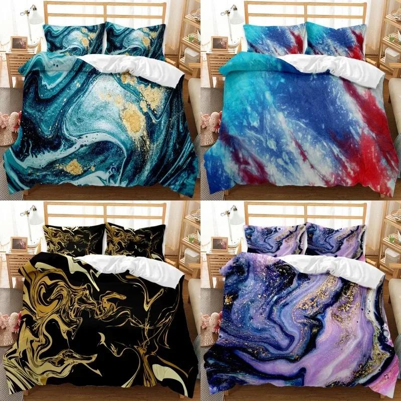 Marble Duvet Cover Digital Print Bedding Set Single Twin Double Queen King Cal King Size Bed Linen Set