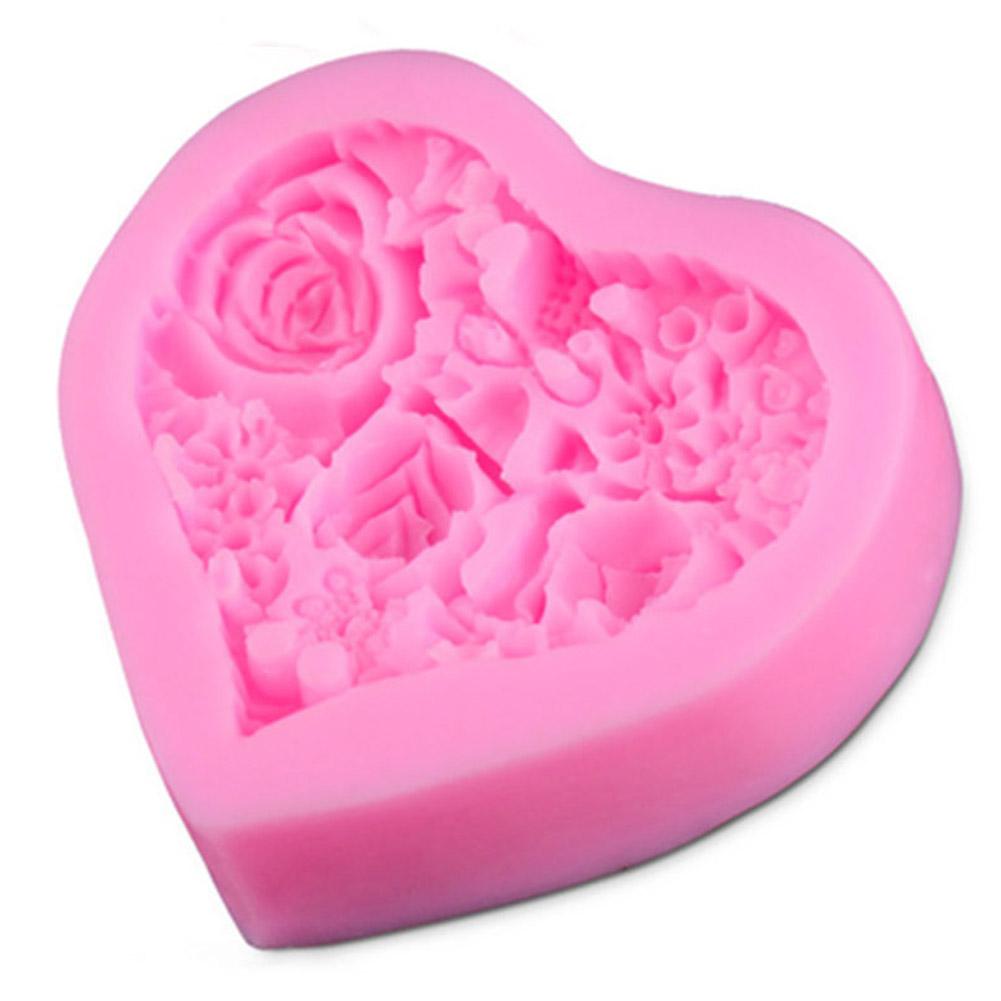 Silikonowa forma w kształcie serca Zmywalna Odporna na ciepło Forma do czekolady Deseru Ciastka