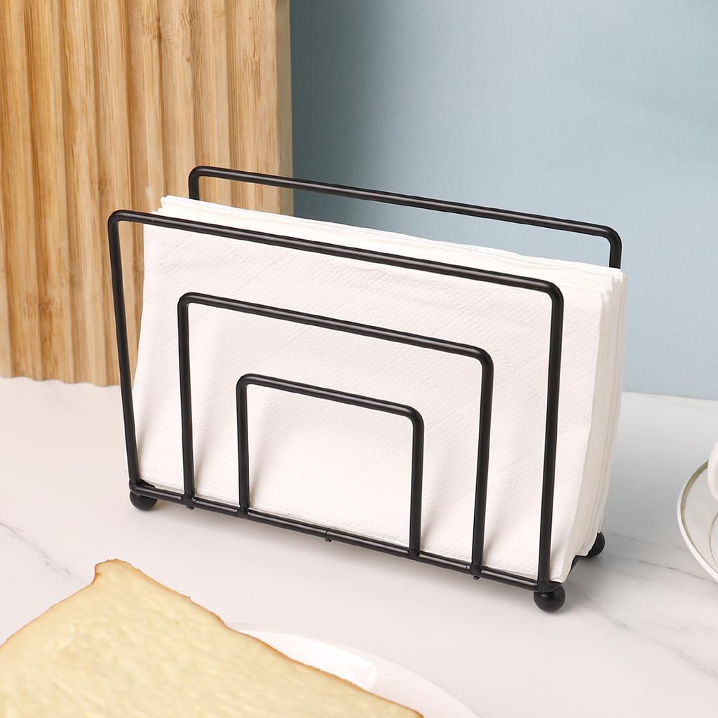 Metal wrought iron tissue holder three-dimensional hollowed-out tissue box toilet paper rack metal napkin rack